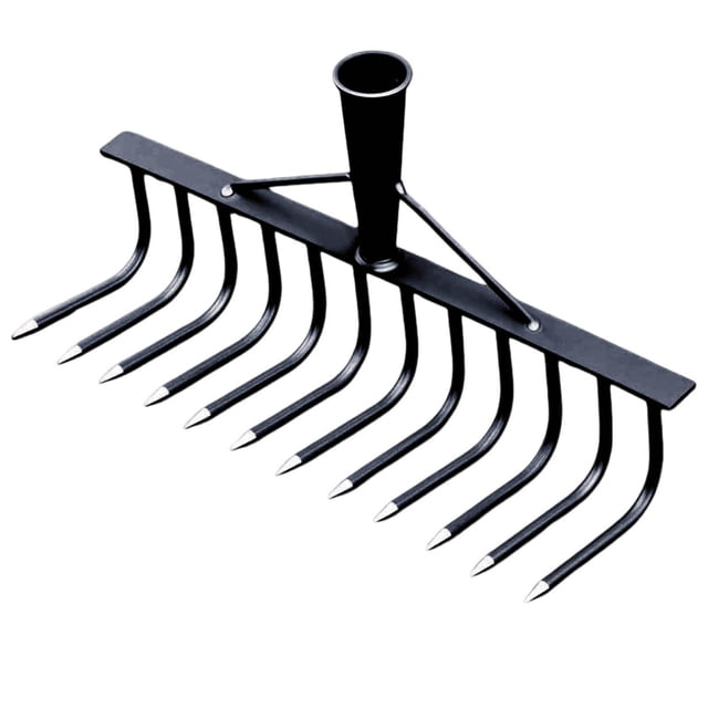 zhangmingg Steel Garden Rake Detachable Hand Weeder Tool for Efficient Yard Farm Gardening and Uprooting Tasks