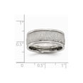 thumbnail image 2 of Stainless Steel Polished 9mm Textured Rounded Edge Ring - Size 9, 2 of 2