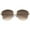 Gold / Brown Gradient, variant on sunglassLA Female Modern Metal Nose Bridge Gradient Lens Semi-Rimless Sunglasses 60mm (Silver / Blue-Yellow) - 60mm