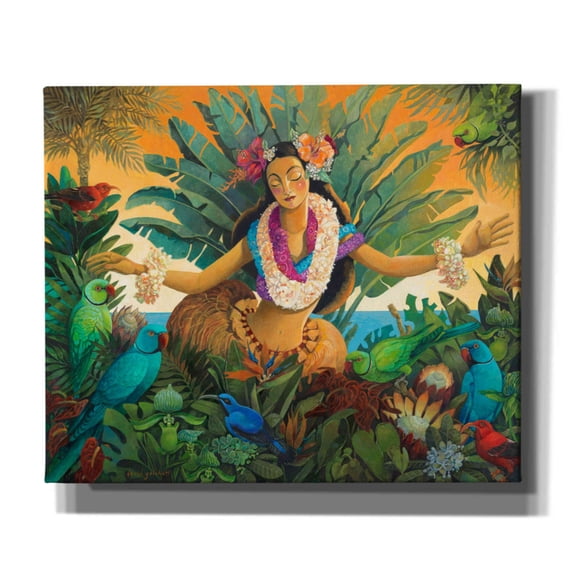Epic Graffiti 'Aloha' by David Galchutt, Canvas Wall Art, 24"x20"