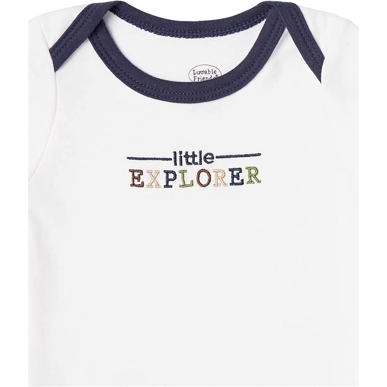 Luvable Friends Baby Boy Long-Sleeve Bodysuits 5-Pack photo 3