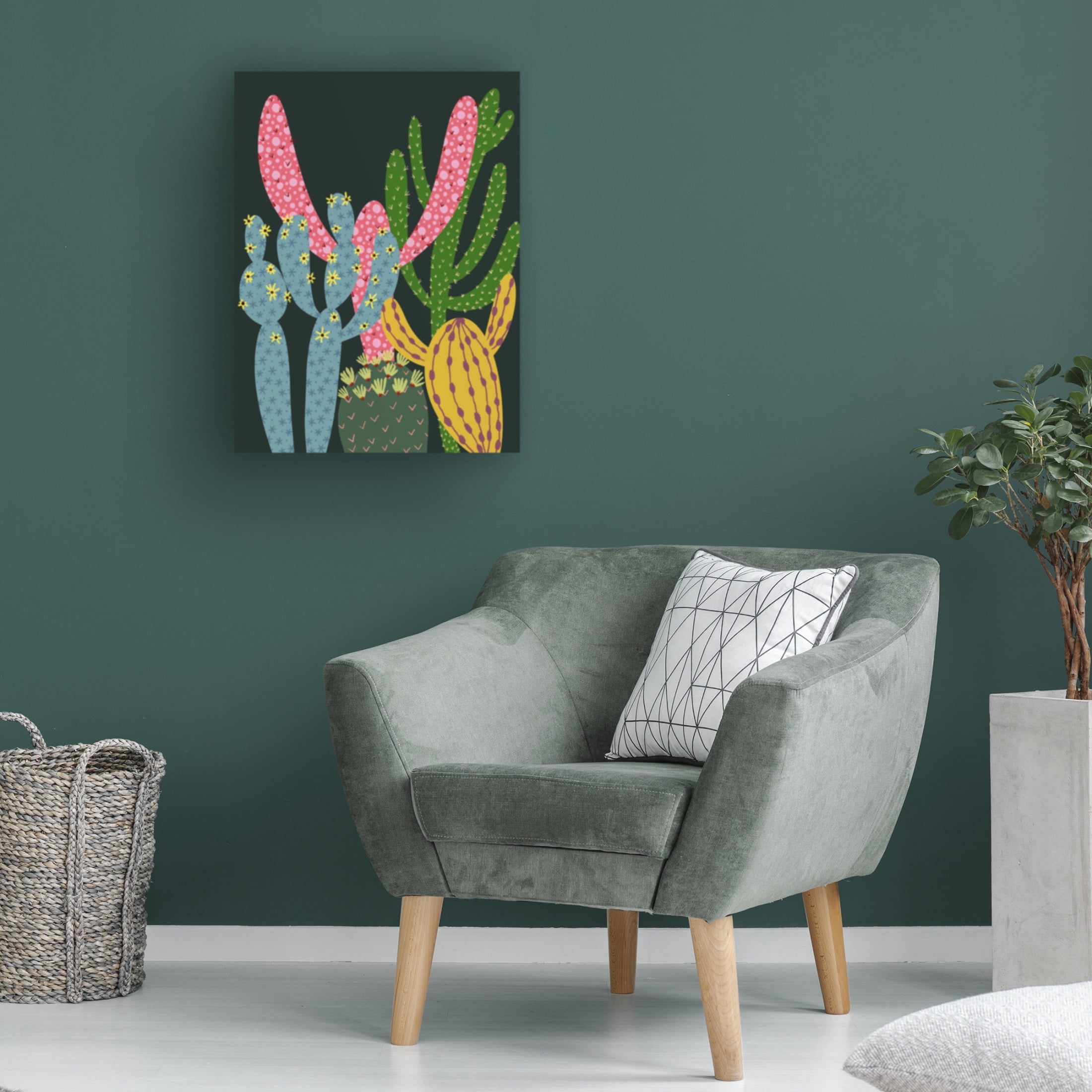 Trademark Fine Art Regina Moore  Colorful Cactus II Canvas Wall Art