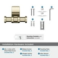 thumbnail image 6 of Amerock Davenport Golden Champagne Double Prong Robe Hook, 6 of 9
