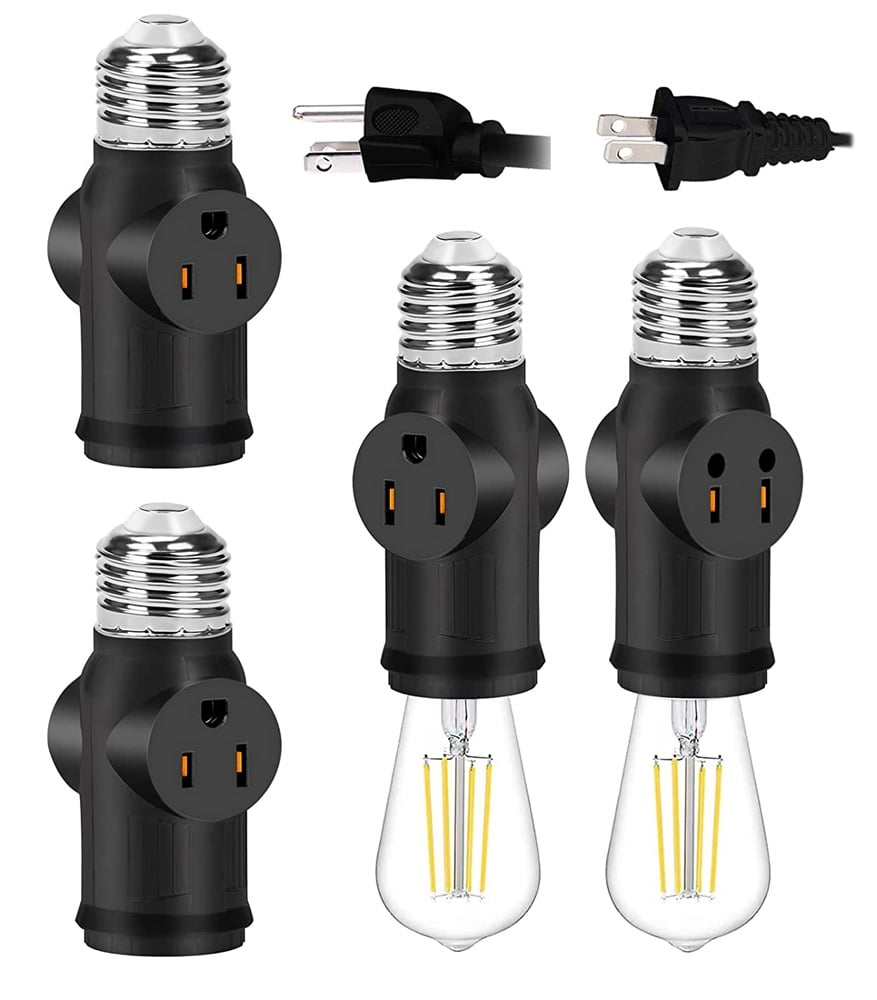 3 Pointed Light Plug Adapter, E26 Bulb Exit Adapter, Polarized Light Plug Adapter, 2/3 Plug