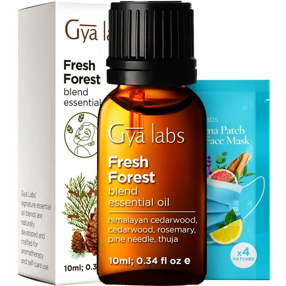 Gya Labs Fresh Forest Essential Oil Blend for Diffuser - Fresh Forest Oil for Aromatherapy, Candle & DIY - Ingredients of Rosemary, Pine Needle, Cedarwood & Thuja(0.34 Fl Oz)