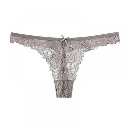 

Lady Lace Thongs Low Waist Hollow Out Breathable Low Waist Lace Underpants Cotton Bottom Briefs M-XL