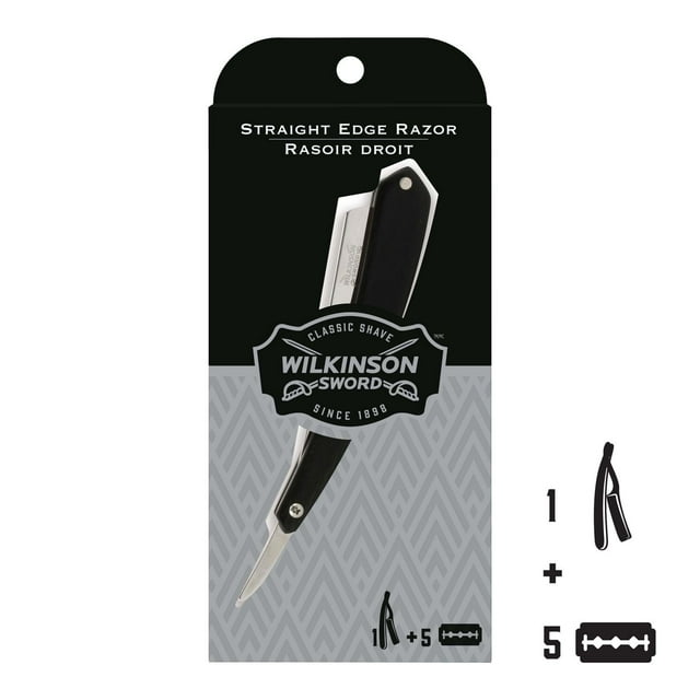 Wilkinson Sword Classic Straight Razor, with 5 Razor Blades