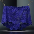 thumbnail image 2 of Ruimatai Women Plus Size High Waist Underwear Breathable Seamless Panties Lace Trim Comfort Fit Tummy Control Shaping Briefs Black Polyester, 2 of 3
