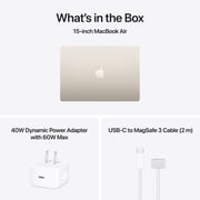 Apple 15 MacBook Air with M5 chip, 10 core CPU / 10 core GPU, 16GB Memory, 512GB SSD - Starlight