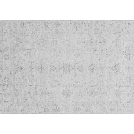 Ahgly Company Indoor Rectangle Oriental Gray Traditional Area Rugs, 7' x 9'