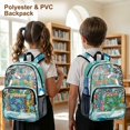 thumbnail image 4 of ZIATUBLES Clear Backpack 17 Inch, Heavy Duty Fabric & PVC Sports Transparent Bookbag for Boys Girls, Ocean Turtle Coral Print See Through Backpack for School, Work & Security, 4 of 7