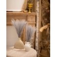 thumbnail image 2 of ZOELNIC Artificial Pampas Grass Faux 17" 6 Stems Pampas Floral Dried Pampas Grass Plant for Wedding Floor Office Boho Farmhouse Room, Grey, 2 of 6
