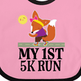 thumbnail image 4 of Inktastic 5K Run First Race Fitness Running Girls Baby Bib, 4 of 4