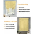 thumbnail image 3 of Yellow Plaid Tie Up Curtains for Window, Thermal Insulated Balloon Shade Adjustable Rod Pocket Curtains Valance Panels for Kitchen Bathroom Cafe 42 x 45 Vintage Geometric Checkered Beige, 3 of 6