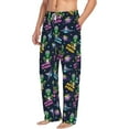 thumbnail image 6 of Hirioo Monster Pizza for Men's PJ Pajama Pants Sleep Pants Men's Home Trousers with Pockets,S-3XL-Small, 6 of 6