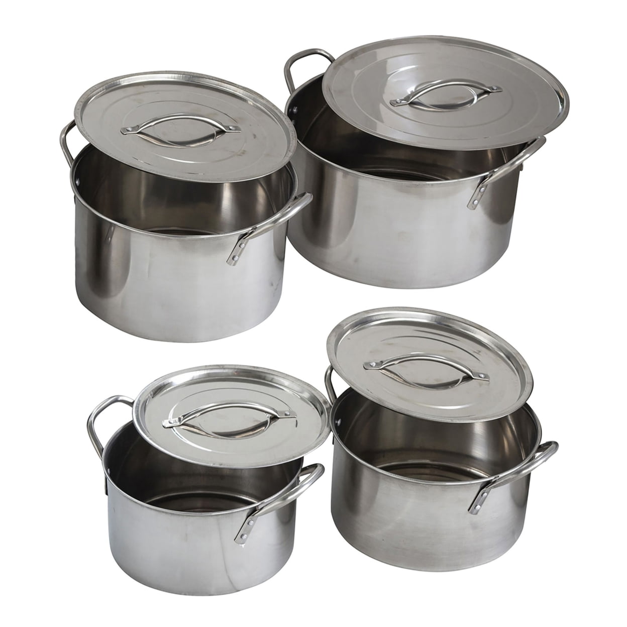 8 Piece Stainless Steel Stock Pot Set