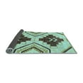 thumbnail image 2 of Ahgly Company Indoor Square Southwestern Light Blue Country Area Rugs, 8' Square, 2 of 4