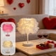 thumbnail image 1 of Lámpara De Mesa De Hierro 1Pcs 11.02x3.94" Iron Table Lamp with Pink Feather Shade USB Powered Decorative Bedside Lighting for Bedroom or Wedding Decor JASKFLY, 1 of 7