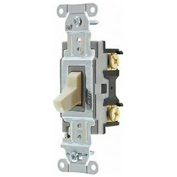 Hubbell Wiring Device-Kellems Wall Switch,20A,Ivory,1 HP,1-Pole Switch CSB120I