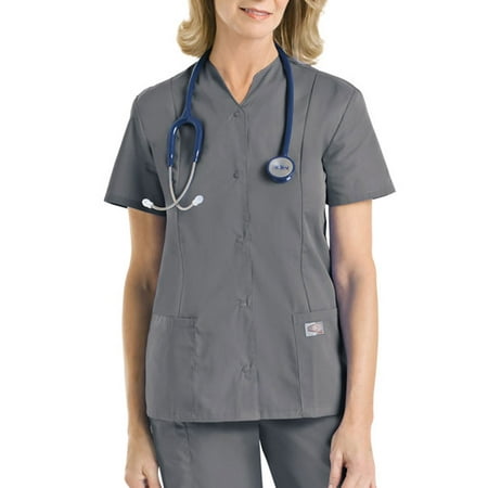 Landau Women's Snap Front Tunic Scrub Top, Style 70223