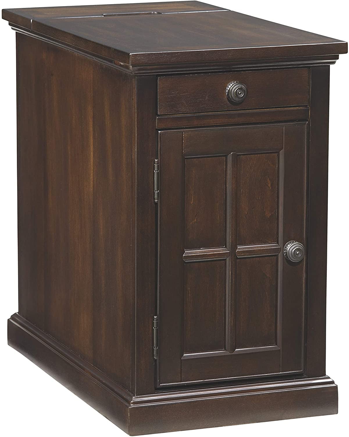 Laflorn Chairside End Table with USB Ports & Outlets - Almost Black - Walmart.com - Walmart.com