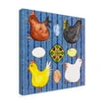 thumbnail image 2 of Trademark Fine Art 'Folk Chickens' Canvas Art by Claudia Interrante, 2 of 3