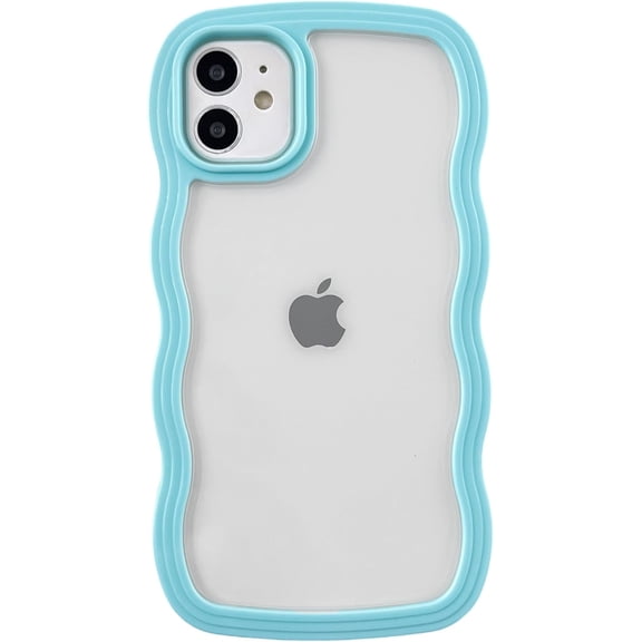 MYKOMI for iPhone 11 Case,Cute Curly Wave Frame Shape Shockproof Soft Phone Case