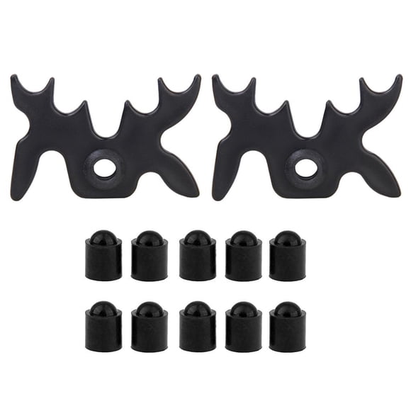 S SERENABLE 10pcs Rubber Pool Cue Tip Head Protector Cover & Stick Moosehead Bridge Head