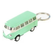 2.5" Kinsmart 1962 Volkswagen Bus Diecast Toy Car Keychain 1:64 Pastel Green