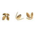 thumbnail image 4 of Cuentas de Aleación con Forma de Flor Soledad Gorro con Borlas Color Oro Paquete de 50 Uds, 4 of 10