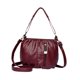 thumbnail image 3 of 3xBolso Hobo Para Mujer De Piel Sintética, Informal, De Gran Capacidad, Ligero, Bolso De Hombro, Color Rojo Oscuro, 3 of 8