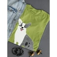 thumbnail image 3 of Monochrome Corgi Watercolor T-Shirt Women -Image by Shutterstock, Female x-Large, 3 of 4