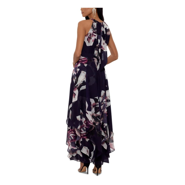 Betsy & adam outlet chiffon ruffle maxi gown