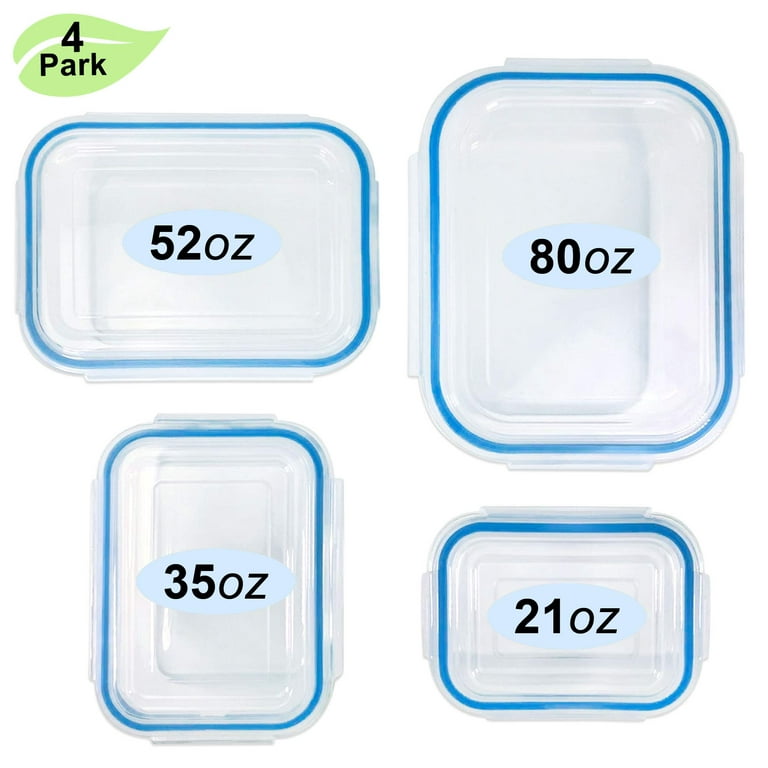 LIFESENCE 5400ml Extra-Large Glass Container with Lid Glass Food Box, 180oz Rectangle Glass Casserole & Baking Dish withLocking Lid Serving Storing