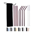 thumbnail image 6 of Joernso 10Pcs/Set Straw Set Reliable Wide Application Stainless Steel Dishwasher Safe Beverages Straw for Home, 6 of 8
