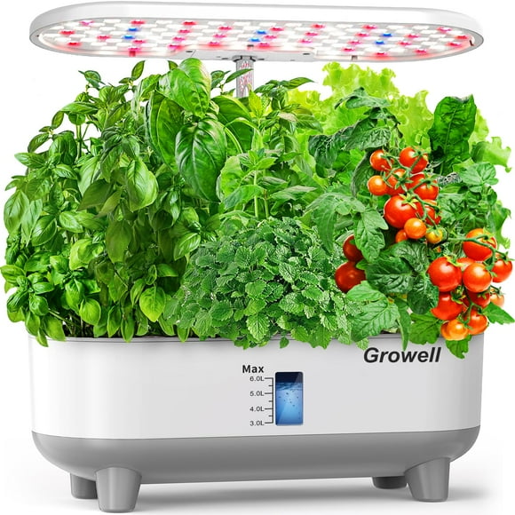 Kit de sistema de cultivo hidropónico Growell, 16 cápsulas con LED de 28 W
