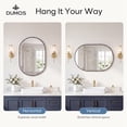 thumbnail image 3 of GIANNA 20"x30" Oval Bathroom Mirror – Metal Frame, Elliptical Wall Mirror for Vanity, Black, 3 of 5