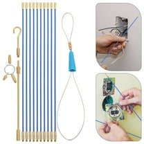 ROSENICE 1Set Cable Puller Fiberglass Wire Running Kit for Electricians Blue 12.97X0.24X0.24In