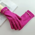 thumbnail image 2 of BKQCNKM Gloves for Cold Weather Winter Gloves Women's Autumn and Winter Warm Gloves Suede Driving and Riding Windproof Gloves Winter Gloves Women, Hot Pink One Size, 2 of 3