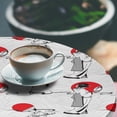 thumbnail image 2 of Ambesonne East Fitted Round Tablecloth, Modern Japanese, 40"- 44" Diameter, Black Red, 2 of 5
