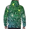 thumbnail image 7 of Lsque Green Disco Lights Pattern Casual Men's Hoodie,Hooded Sweatshirt with Kangaroo Pocket,Pullover Hoodie-X-Large, 7 of 7