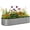 Silver, variant on Outsunny Galvanized Raised Garden Bed Planter Box, 7.9 x 2 x 1ft, Black