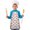 Fireman and Puppy, variant on Fireman and Axe White Pattern Teens Aprons, Adjustable Neck Strap, Toddler & Teens Aprons for Cooking & Baking, 19x23.6 Inches