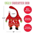 thumbnail image 2 of Baby Bib GAMAGO Ugly Christmas Jersey rojo 30x25 cm, 2 of 7