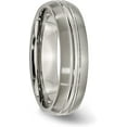 thumbnail image 5 of Chisel Titanium Brushed Center 6.2mm Grooved Band - Ring Size 11.0-3.7gm, 5 of 8