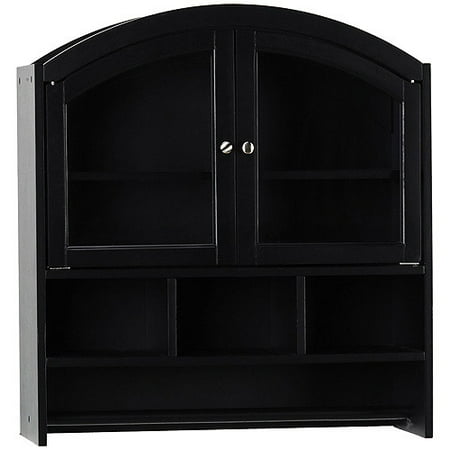 Arched Wall Cabinet, Black