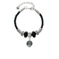 thumbnail image 2 of Delight Jewelry 12mm Grey Roller Spinner with Silvertone Lining Glass Spinner Godmother Celtic Knot Leather Bead Bracelet, 7"+2" Extender, 2 of 4
