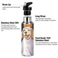 thumbnail image 3 of Yayeee 33oz Insulated Water Bottle Double Wall Stainless Steel with Flip Straw Lid, Yellow Halloween Dog, 3 of 7