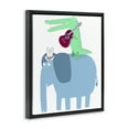 thumbnail image 3 of Stupell Industries Elephant & Alligator with Acoustic Guitar Animals Painting Black Floater Framed Canvas Art Print Wall Art, 17 x 21, 3 of 9