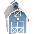 thumbnail image 5 of Amish-Made Deluxe Wooden Mailbox, Dutch Barn Style Country Blue with White Trim, 5 of 6
